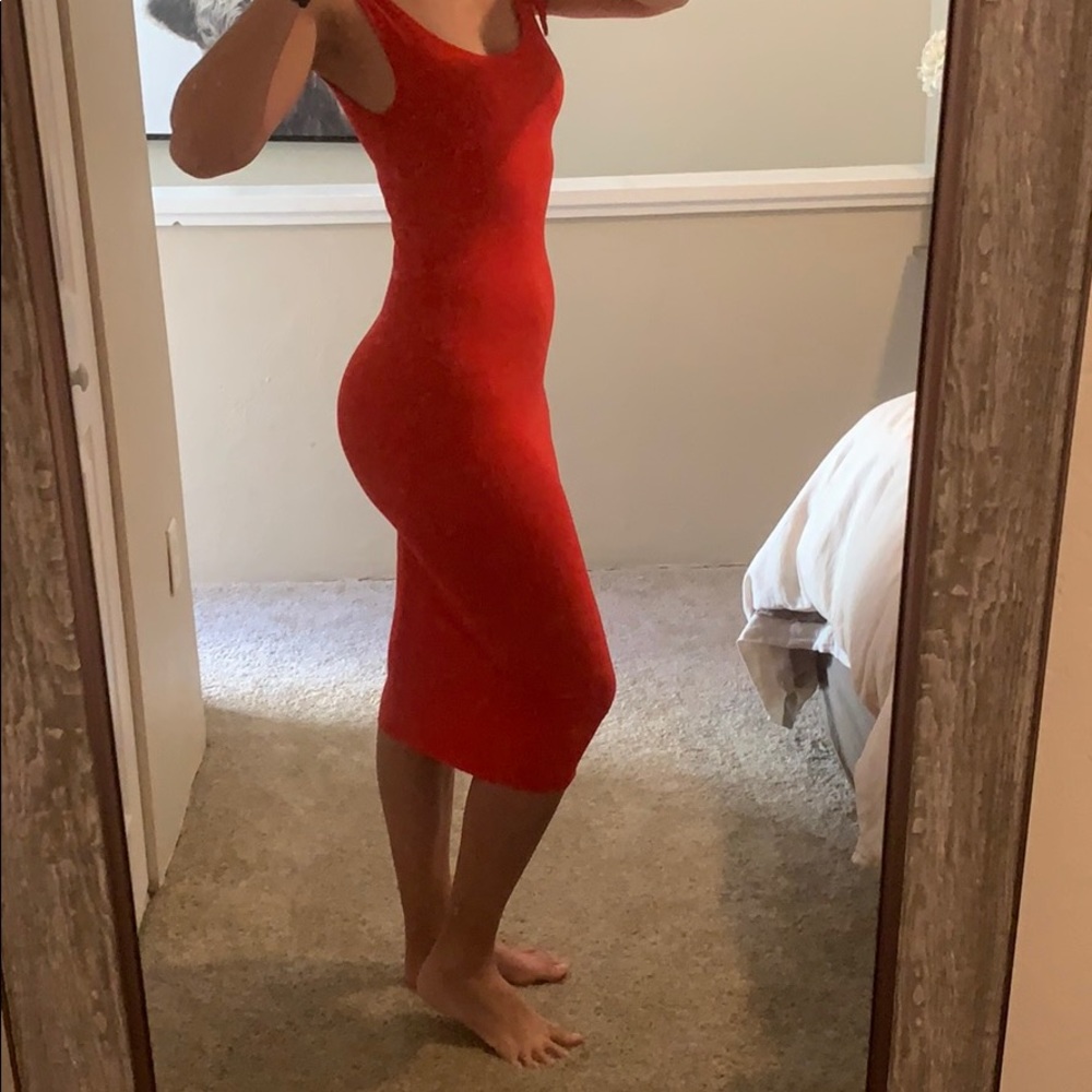 ASOS Candy Apple Red Bodycon Midi